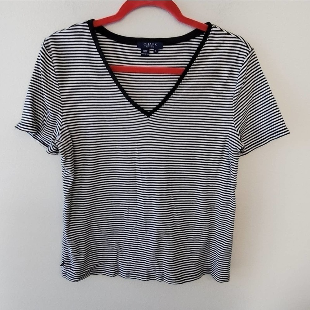 Chaps striped t-shirt size large
